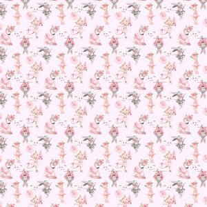 Ткань бязь премиум ГОСТ детская 150 см 13211/1 Балеринки на розовом