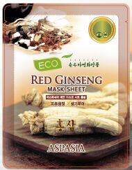 ASPASIA Маска для лица тканевая КРАСНЫЙ ЖЕНЬШЕШЬ  Eco Sheet Pack Red Ginseng, 23 ml