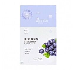 JUN:COS "Blueberry Essence Mask" 2-ступенчатая маска для лица с черникой, маска - 25 гр., крем 2 гр.