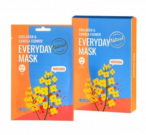 DEARBOO. Тканевая маска с коллагеном и цветком канолы COLLAGEN & CANOLA FLOWER EVERYDAY 27 мл.