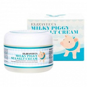 Elizavecca Омолаживающий увлажняющий крем  морской солью ElizaveccaMilkyPiggySeaSaltCream -100гр