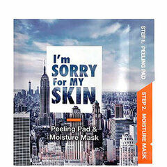 I'm Sorry for My Skin. Набор: эксфолиант и увлажняющая маска для лица, Peeling Pad & Moisture  22 мл