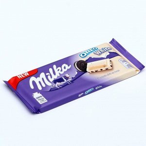 Шоколадная плитка Milka Oreo White, 100 г