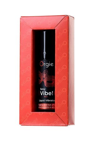 Разогревающий гель для массажа ORGIE Sexy Vibe Hot с эффектом вибрации - 15 мл.