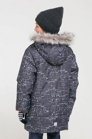 Куртка(Осень-Зима)+boys (черный, абстракция)