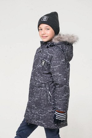 Куртка(Осень-Зима)+boys (черный, абстракция)