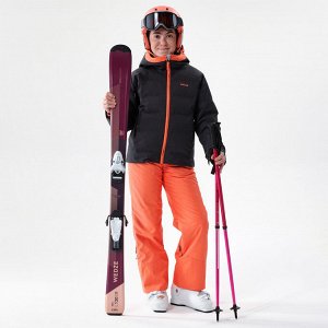 Куртка лыжная детская серо-коралловая 580 warm wedze