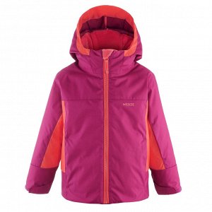 Куртка лыжная детская фиолетово-коралловая 500 pull'n fit wedze