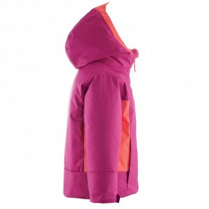 Куртка лыжная детская фиолетово-коралловая 500 pull'n fit wedze