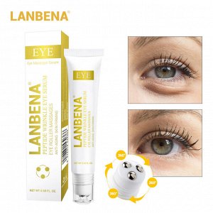 Антивозрастная сыворотка-роллер для кожи вокруг глаз с пептидами LANBENA (20 гр)