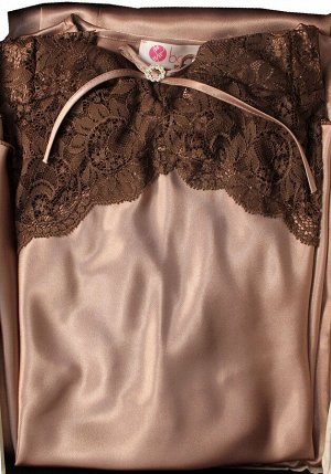 Комплект женской одежды сорочка+халат (ПУДРА)