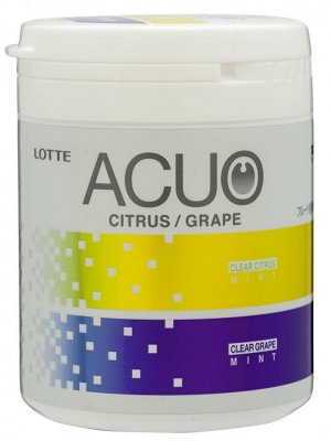 Резинка жевательная ACUO Gum Citrus/Grape Bottle цитрус и виноград, Lotte, 140г, 1/6/36