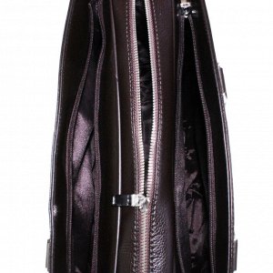 Объемная мужская сумка Guan_trip из эко-кожи с ремнем через плечо кофейного цвета.