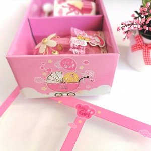 Подарочный набор из кружки, ложки и корзинки для девочки, из фарфора