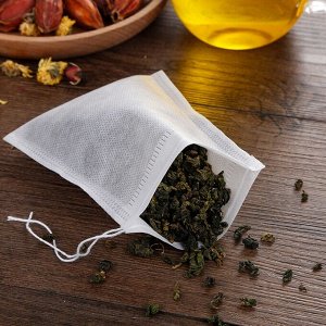 Пакетики для чая (100 шт.) одноразовые из нетканого материала, фильтр пакеты для чая