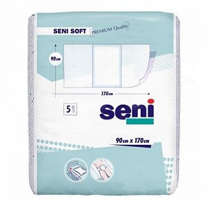 Пеленки гигиенические Seni Soft 90*170 см с крылышками 5 шт.