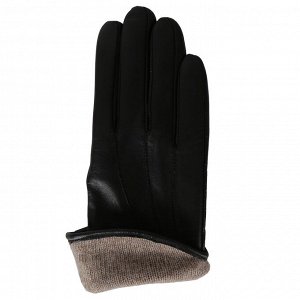 Перчатки жен. 100% нат. кожа (ягненок), подкладка: шерсть, FABRETTI B7-1 black