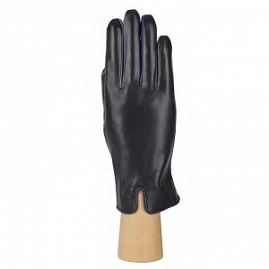 Перчатки жен. 100% нат. кожа (ягненок), подкладка: шерсть, FABRETTI 12.16-1/11 black/blue
