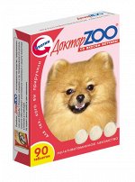 ДОКТОР  ZOO Мультивитаминное лакомство для собак со вкусом ВЕТЧИНЫ 90таб (ш/б=6шт) 1/5