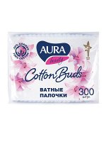 Ватные палочки AURA 300 шт пакет