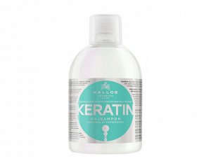 Шампунь для волос с Кератином и экстрактом молочного протеина для сухих, поврежденных и химически обработанных волос