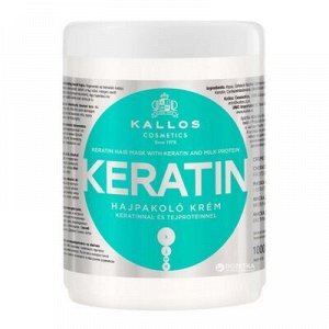 Крем-маска для волос с Кератином и экстрактом молочного протеина для сухих, поврежденных и химически обработанных волос