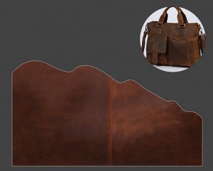 Mustafa Большая многофункциональная элегантная деловая мужская сумка из натуральной кожи с очень вместительным отделением закрытым на молнию. Впереди объемные карманы на молнии и с клапаном. Внутри по