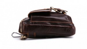 Martin Многофункциональная мужская сумка из натуральной кожи для спорта и отдыха, с клапаном с декоративной пряжкой, закрывающим внешний карман. Очень вместительное отделение на молнии с внутренними к