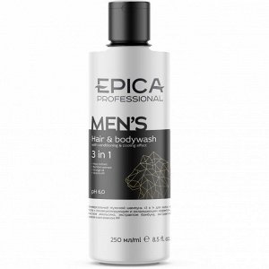 Универсальный мужской шампунь «3 в 1» для волос и тела EPICA 250 мл