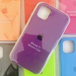 Силиконовый чехол для Ip 11 (все наклейки,лого вырезан, микрофибра,не пачкается,улучшенное качество)