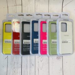 Samsung Galaxy S 20 ULTRA  Silicon Case Original (черный) с микрофиброй,софт-тач,фирменная упаковка,все наклейки,серийный номер