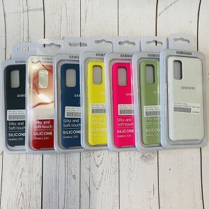 Samsung Galaxy S20  Silicon Case Original (красный) с микрофиброй,софт-тач,фирменная упаковка,все наклейки,серийный номер