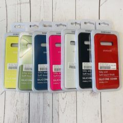 Samsung Galaxy S10+  Silicon Case Original (красный) с микрофиброй,софт-тач,фирменная упаковка,все наклейки,серийный номер