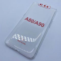 Силиконовый чехол SAMSUNG Galaxy A80 / A90 (усиленный,прозрачный, глянцевый)