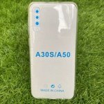 Силиконовый чехол SAMSUNG GALAXY A50 / A30S (усиленный,прозрачный,глянцевый)
