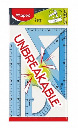 Maped. Набор суперпрочных принадлежностей для черчения "Study Unbreakable"  (4 предм) арт.981703