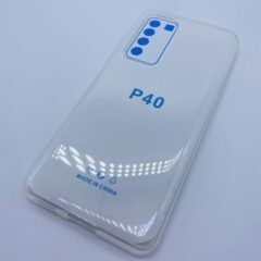 Силиконовый чехол HUAWEI P40 (усиленный,прозрачный, глянцевый)