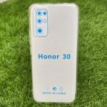 Силиконовый чехол HONOR 30 (усиленный,прозрачный,глянцевый)
