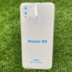 Силиконовый чехол HONOR 8X (усиленный,прозрачный,глянцевый)