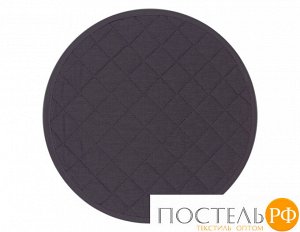 Подушка на стул круглая цвет: Темно-серый d=38 см