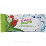 Салфетки влажные AURA  15шт Тропический коктейль Антибактериальные