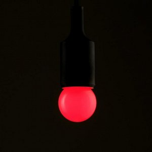 Лампа светодиодная декоративная Luazon Lighting, G45, Е27, 1,5 Вт, для белт-лайта, красный