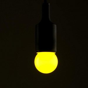 Лампа светодиодная декоративная Luazon Lighting, G45, Е27, 1,5 Вт, для белт-лайта, желтый