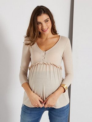 Тонкий джемпер в стиле блузки для беременных
