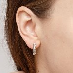 CRYSTAL SHIK Женские серьги с посеребрением и фианитами