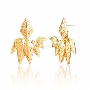 Серьги-гвоздики под золото, Grande Stella