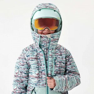 Куртка для сноуборда (и лыж) для детей синяя с принтом 500