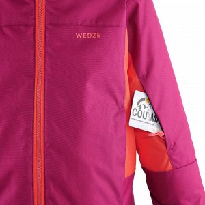 Куртка лыжная теплая водонепроницаемая д/детей фиолетово-коралл. 500 pull'n fit