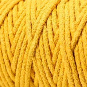 Шнур для вязания 100% хлопок, ширина 5 мм 100м/450гр (Горчица)