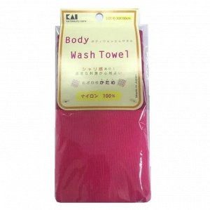 "Body Wash Towel" Мочалка для тела жесткая (ярко-розовая)